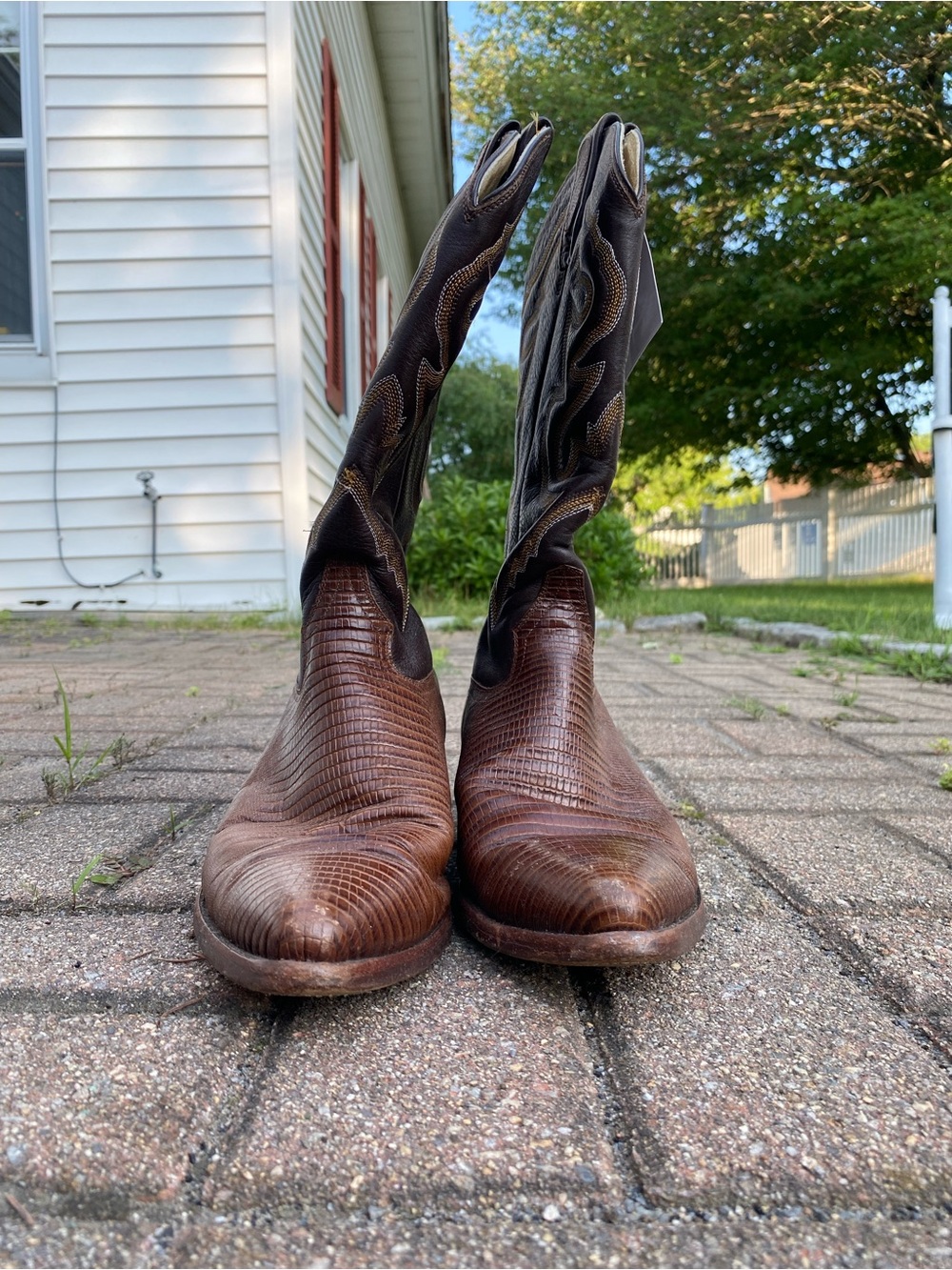 Light and dark brown RUDEL Leather men’s western boots